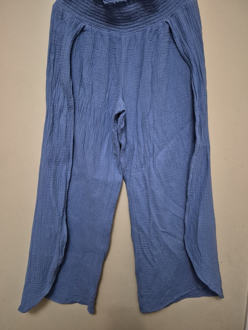 NO BO Lightweight Blue Gauze Lounge Pants